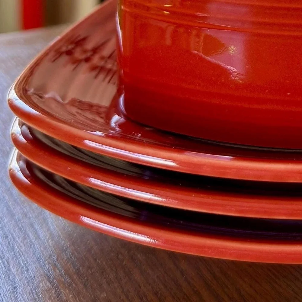 Fiesta Square Salad Plates | Set of 3 | Homer Laughlin HLC USA